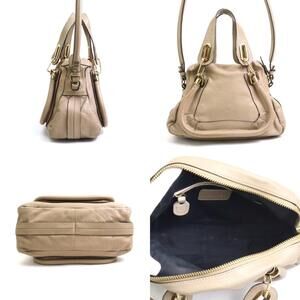 Chloe Tan bag shoulder Paraty handbag leather Beige gold